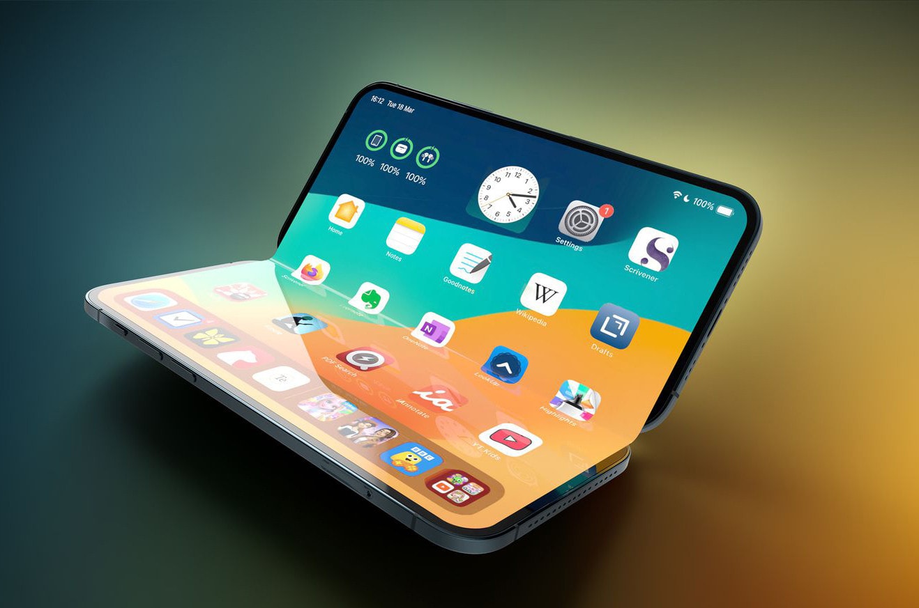 iPhone Lipat Pakai Engsel Logam Cair mulai dipandang sebagai calon penantang serius bagi dominasi Samsung dan Huawei di pasar ponsel layar lipat.