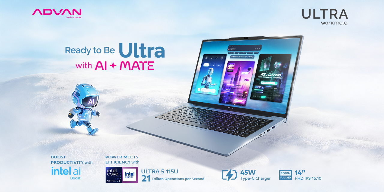 ADVAN WORKMATE ULTRA resmi diperkenalkan sebagai laptop AI-ready terbaru yang menyasar segmen entry-level hingga early mid-range di pasar Indonesia.