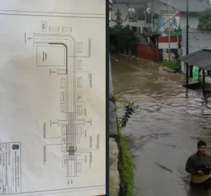 Desa Wanajaya Kembali Banjir, Mahasiswa Teriak Proyek Penanganan Banjir PUPR Gagal 1 Desa Wanajaya Kabupaten Garut, Jawa Barat, kembali diterjang banjir. (Ist)