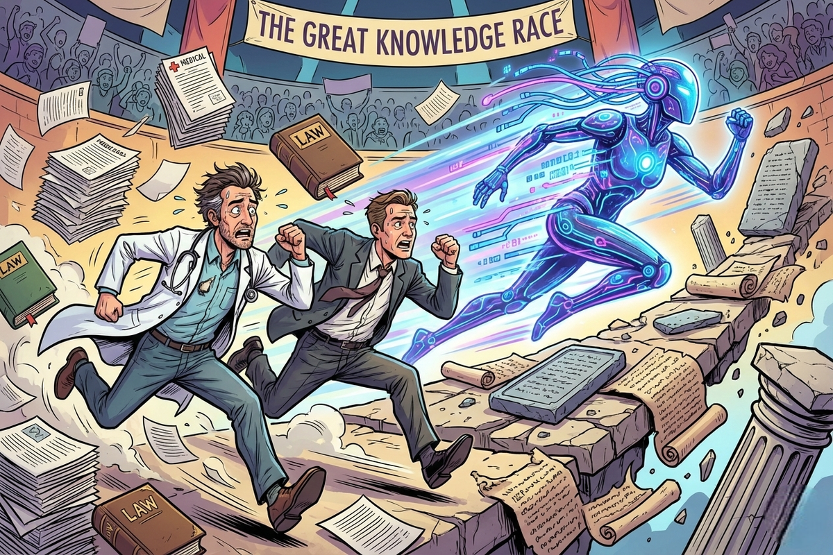 AI jadi pesaing baru lulusan hukum dan kedokteran seiring pesatnya perkembangan kecerdasan buatan yang kini mampu mengerjakan tugas-tugas profesional secara cepat dan akurat.