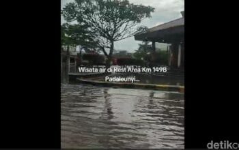 Banjir Rendam Rest Area KM 149B Tol Padaleunyi, Jasa Marga Kerahkan Pompa Air