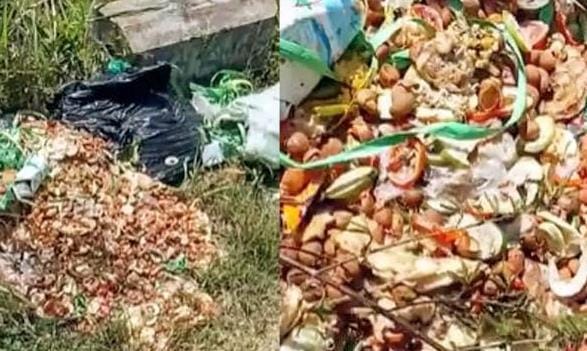 Penampakan kembali sampah diduga produk MBG di Cisaat, Kabupaten Sukabumi. (XJabar)