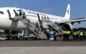 Pemberangkatan calon jemaah haji (Calhaj) Indonesia ke tanah suci. (Ist)