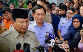 Presiden Prabowo memberi keterangan pers terkait tabrakan KA di Bekasi Timir, antara KRL Comuter Line.(ist)