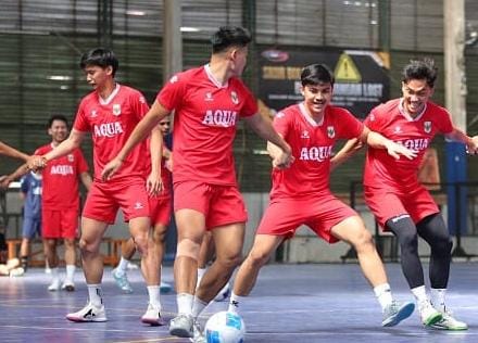 timnas futsal indonesia mulai memasuki pusat pelatihan. (FFI)