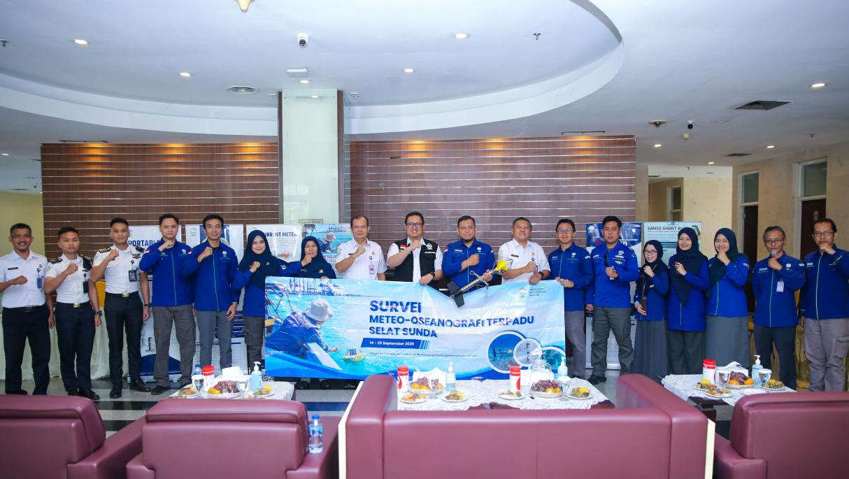 tim survei BMKG sesaat pelepasan ke Selat Sunda