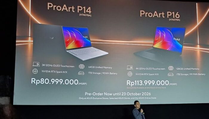 ASUS Rilis ProArt P14 & P16 di Indonesia, Andalkan Chip NVIDIA RTX Spark untuk Jalankan AI Lokal Tanpa Internet